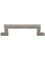 Campaign Bar Cabinet Pull - 3 inch Center-to-Center in Brushed Nickel.